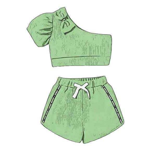 Molde Short Malha e Cropped Nula Manga Inf 2 ao 14