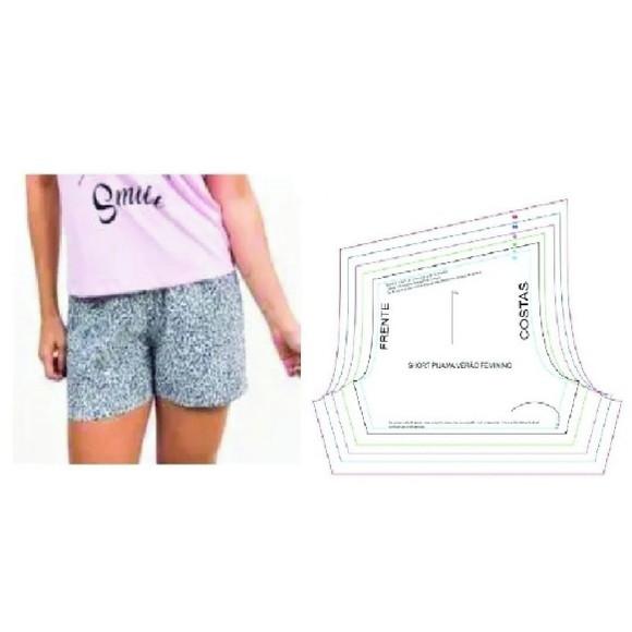 Molde Short Pijama Feminino Short Doll Dia a Dia