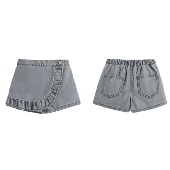 Molde Short Saia Jeans Infantil 2 a 14 Anos