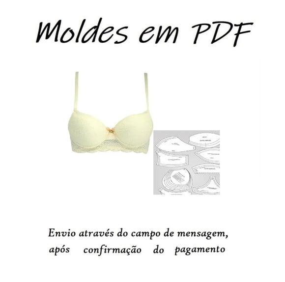 Molde Sutiãn c/ Bojo Pp ao G3 Plus Size- pdf e Corel