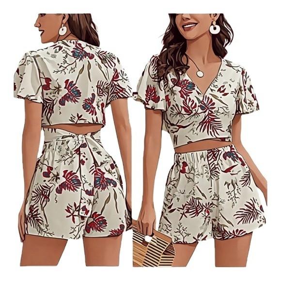 Molde Top Cropped Manga Curta e Short Soltinho P ao Gg