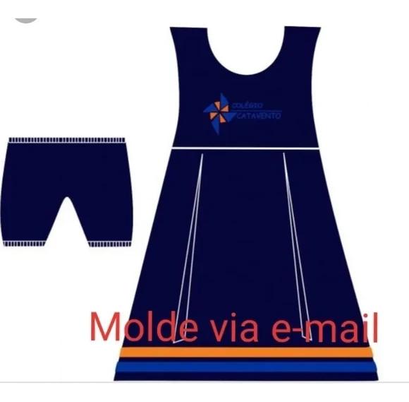Molde Uniforme Escolar Vestido Infantil