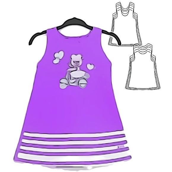 Molde Vestido Bebe 3 Meses a 2 Anos