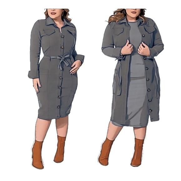 Molde Vestido Chemise Jeans m Longa Botao P ao Gg