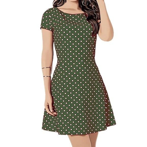 Molde Vestido Evase Feminino Manga Curta Pp ao Gg