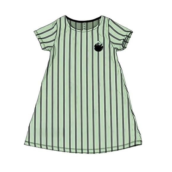 Molde Vestido Inf Evase Manga Curta 2 a 14 Anos