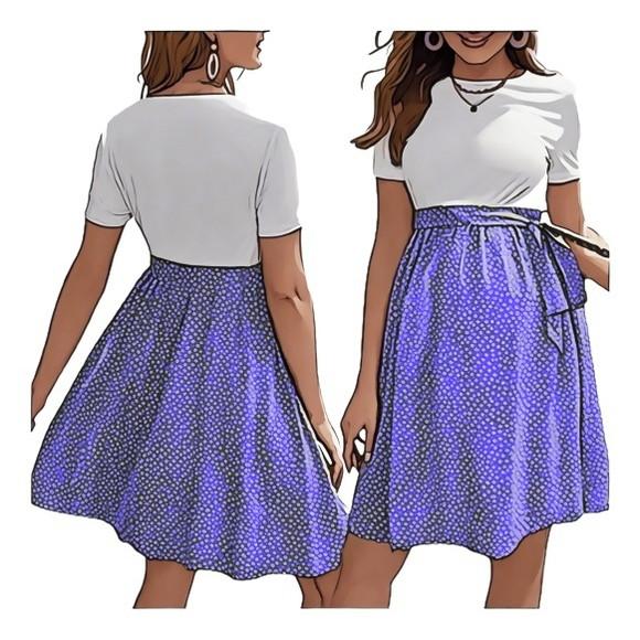 Molde Vestido Manga Curta Gestante com Faixa P ao Gg