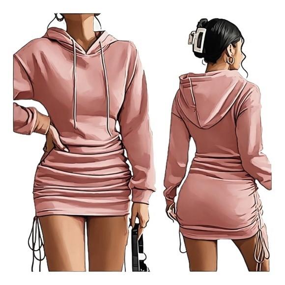 Molde Vestido Moletom Manga Longa com Capuz P ao Gg