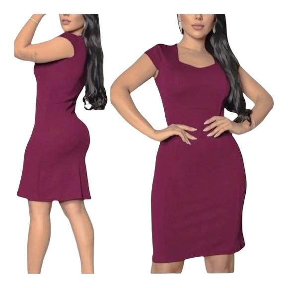 Molde Vestido Tubinho Midi Decote Princesa P ao Gg