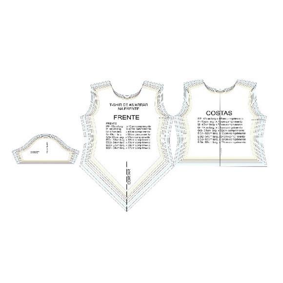 Moldes Camiseta Feminina Baby Look, T-shirt Amarrar Frente