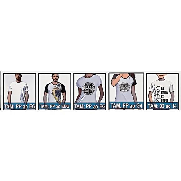 Moldes Camiseta e Baby Look Trad. /raglan Adulto e Infantil