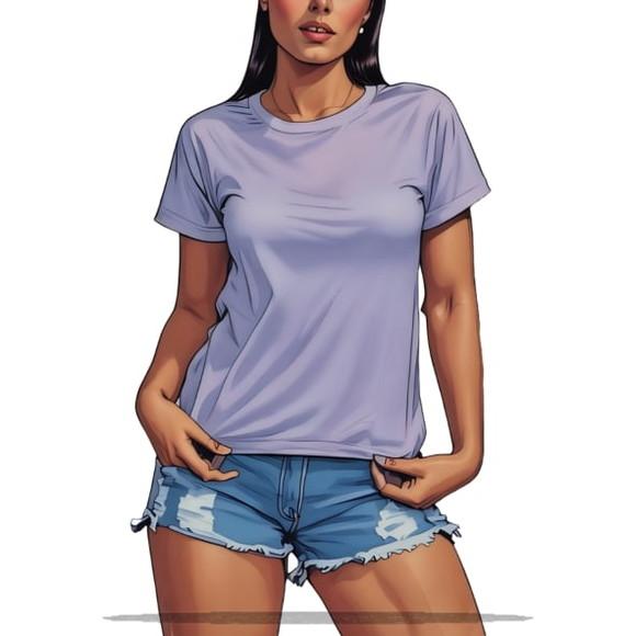 Moldes Digitais em pdf - Baby Look Trad Feminina Pp ao Gg