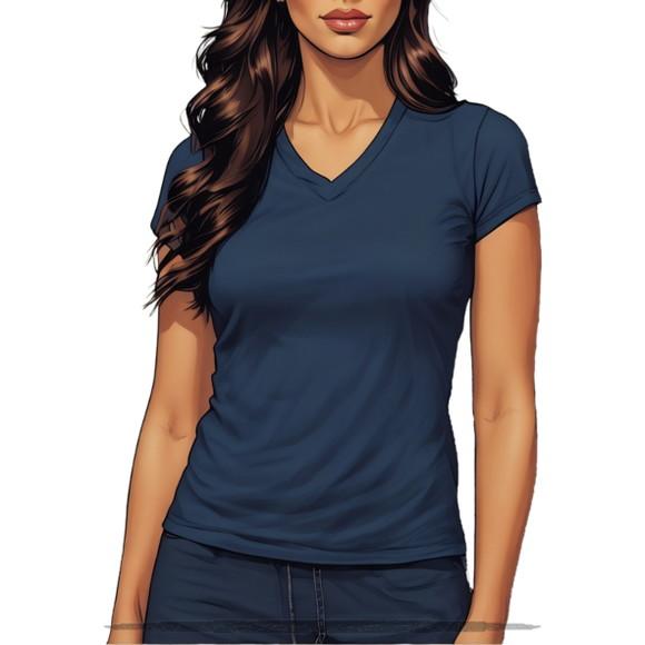 Moldes Digitais em pdf - Baby Look Gola V Fem do Pp ao Gg