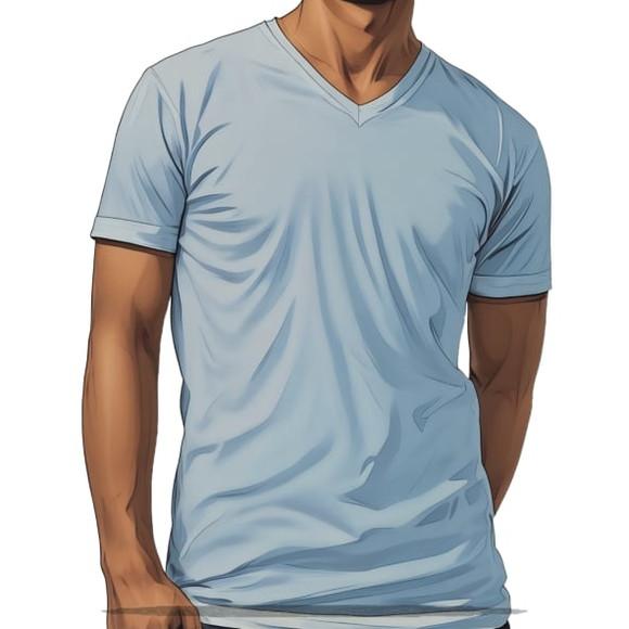 Moldes Digitais em pdf - Camiseta Trad Gola V do Pp ao Xg