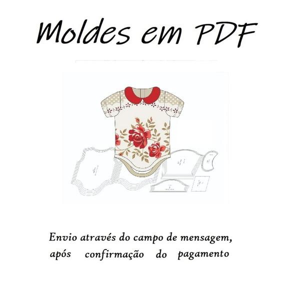 Moldes Digital - Body Bebê com Abertura nas Costas