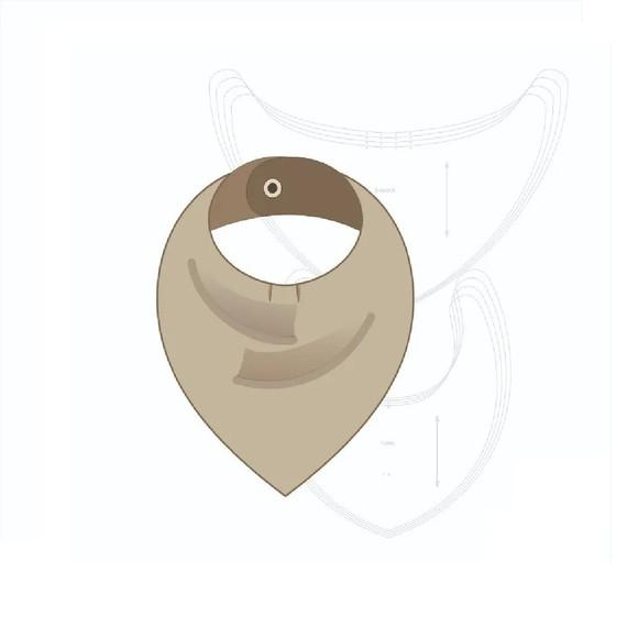Moldes Digital - Modelagem de Babador Bandana Bebê