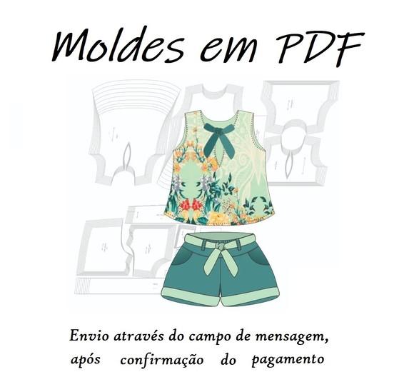 Moldes Digital - Conjunto Feminino de Bata e Short Infantil