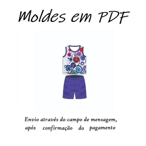 Moldes Digital - Conjunto Masculino De Regata E Bermuda