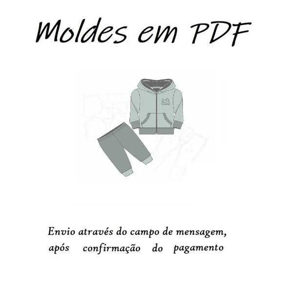 Moldes Digital De Agasalho Moletom Infantil Com Capuz
