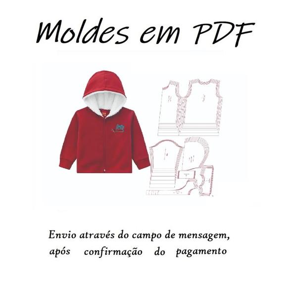 Moldes Digital De Jaqueta Moleton Infantil De Fácil Costura