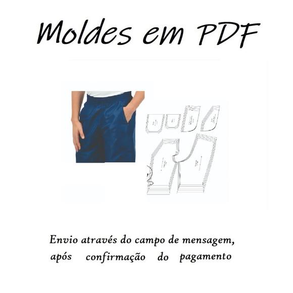 Moldes Digital Modelagem Bermuda Tactel Esportiva Infantil