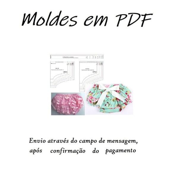 Moldes Modelagem Calcinha Bunda Rica Tapa Fralda Bebê Babado