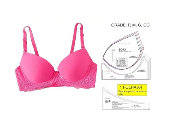 Moldes Modelagem Sutiã em Renda e Lycra Lingerie