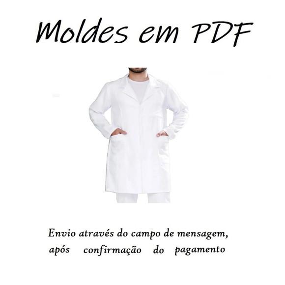 Moldes Modelagem Jaleco Masculino Hospitalar Ref0029