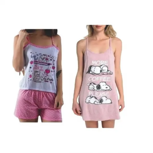 (molde Digital) Baby Doll Feminino Blusa e Short + Camisola