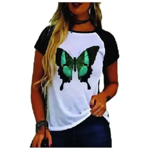 (molde Digital) Camiseta Raglan Feminina Baby Look Promoção