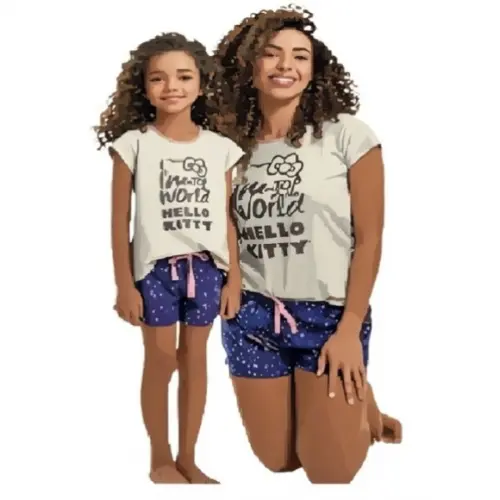 (molde Digital) Roupa Pijama Baby Doll Mãe Filha