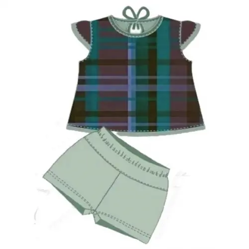 (molde Digital) de Conjunto Infantil Verão Bata e Short