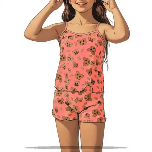 (molde em Pdf) Baby Dool Pijama Infantil de 1 a 8 Anos