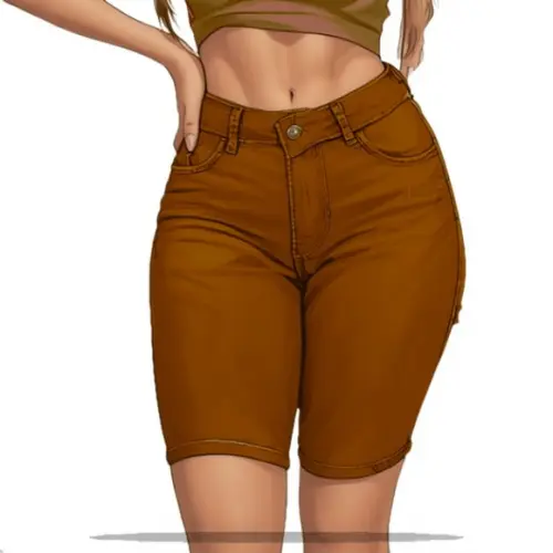 (molde em Pdf) Bermuda Jeans Fem Adulto 36 ao 50