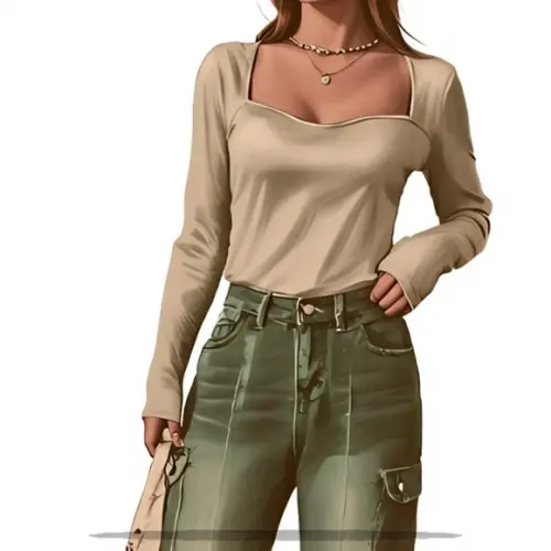 (molde em Pdf) Blusa Casual Feminina Manga Longa P ao Xxg