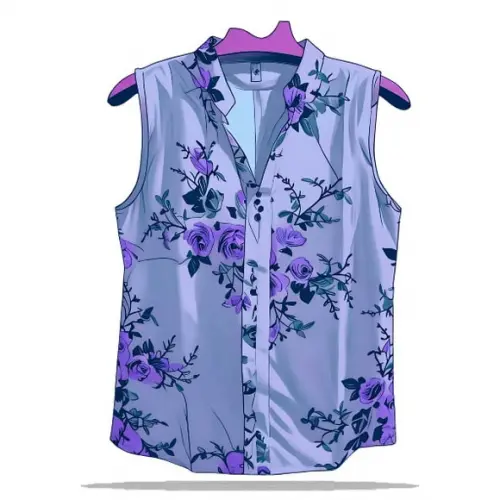 (molde em Pdf) Blusa Fem Regata Gola Padre P ao Xxg