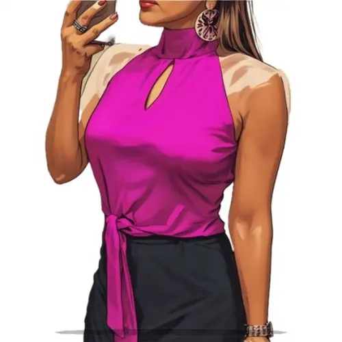 (molde em Pdf) Blusa Feminina Cava Americana P ao Xxg