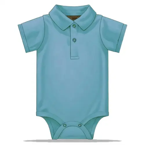 (molde em Pdf) Body Bebe Gola Polo do Rn ao Gg