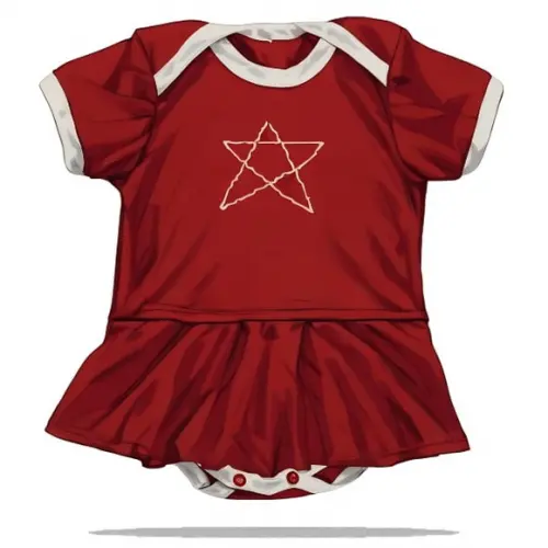 (molde em Pdf) Body Bebê com Saia Noel do P a 4 Anos