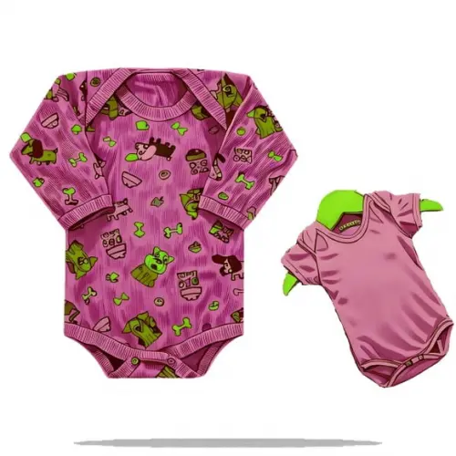 (molde em Pdf) Body Infantil Manga Longa e Curta Rn ao Gg