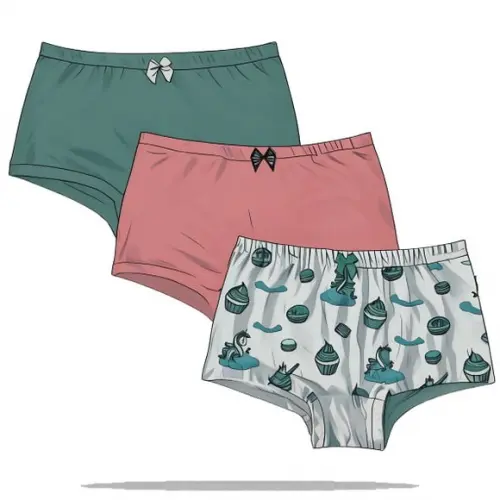 (molde em Pdf) Calcinha Box Boxer Inf de 2 a 14 Anos