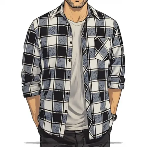 (molde em Pdf) Camisa Masc Xadrez Adulto do P ao Xxg