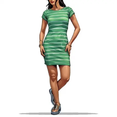 (molde em Pdf) Vestido Baby Look Adulto Pp ao Gg