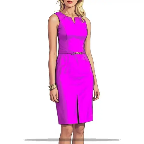 (molde em Pdf) Vestido Tubinho Decote em V Tam P ao Xxg