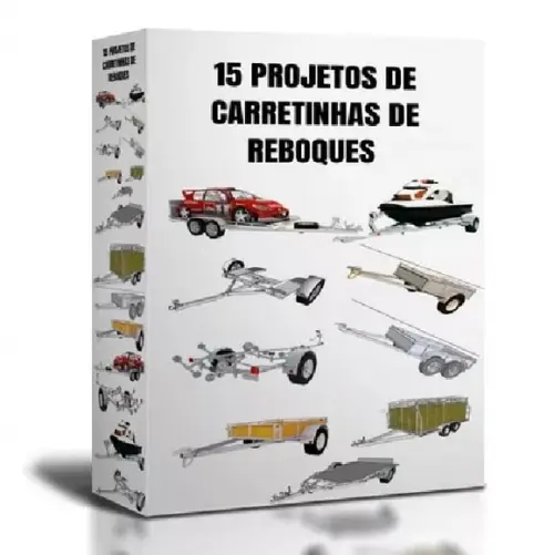 15 Projeto de Carretinha Reboque, 1 Eixo.2eixo, Temos P Moto