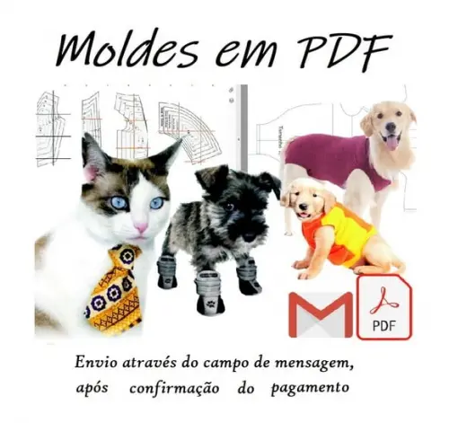 Kit 25 Moldes Modelagem Pet Cães E Gatos Roupas + Cirúrgicas