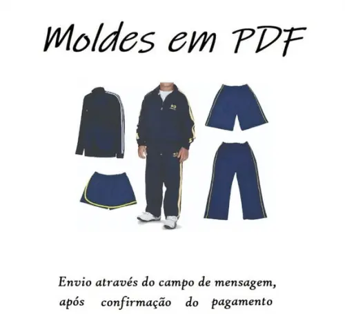 Kit de Moldes Uniforme Escolar Infantil Calça, Blusa