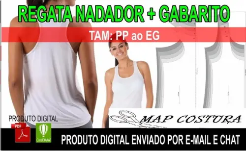 Kit Molde Regatas Tradicional e Nadador + Gabarito Sublimaçã