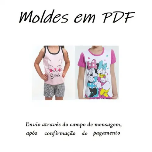 Kit Moldes Modelagem Conjuntinhos Pijama Infantil