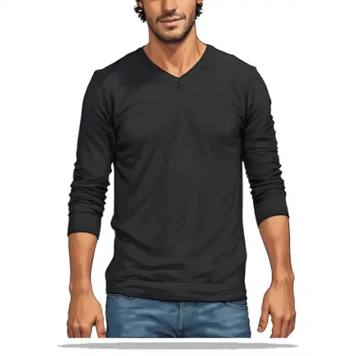 Modelagem Digital em pdf Camiseta m Longa Masc Gola V Pp-xg